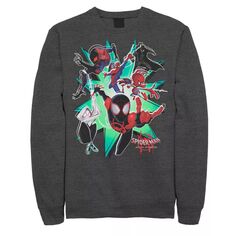 Мужской флисовый пуловер с графическим рисунком Marvel Spider-Man Spiderverse Action Group