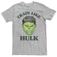 Мужская футболка с рисунком Marvel Train Like Hulk Head Shot