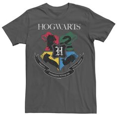 Мужская футболка с надписью «Гарри Поттер Хогвартс» и гербом школы Harry Potter