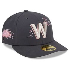 Мужская облегающая шляпа New Era Graphite Washington Nationals 2022 City Connect Low Profile 59FIFTY