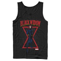 Мужская майка Marvel Black Widow Classic Retro Comic Stance Tank