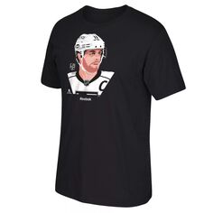 Мужская черная футболка с рисунком Reebok Anze Kopitar Los Angeles Kings Front Player