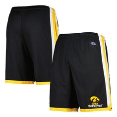 Мужские баскетбольные шорты Champion Iowa Hawkeyes черного цвета