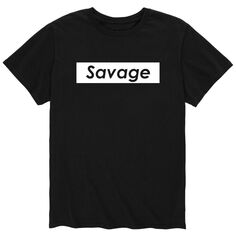 Мужская прямоугольная футболка с рисунком Savage Licensed Character