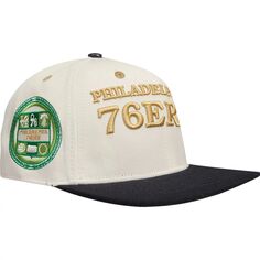 Мужская кремовая/черная шляпа Snapback с обложкой альбома Philadelphia 76ers