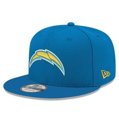 Мужская регулируемая шляпа Snapback New Era Blue Los Angeles Chargers Basic 9FIFTY