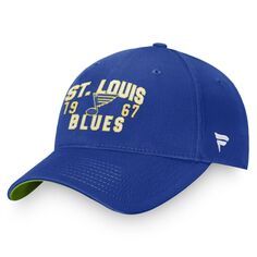 Мужская синяя фирменная шляпа Fanatics St. Louis Blues True Classic с регулируемой головкой в ​​стиле ретро