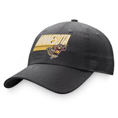 Мужская темно-серая регулируемая шляпа Top of the World Minnesota Golden Gophers Slice