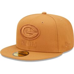 Мужская облегающая шляпа New Era Brown Green Bay Packers Team Color Pack 59FIFTY