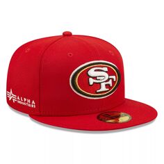 Мужская приталенная шляпа New Era x Alpha Industries Scarlet San Francisco 49ers Alpha 59FIFTY