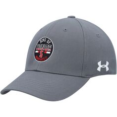 Мужская регулируемая шляпа Under Armour Патрика Махоумса Grey Texas Tech Red Raiders Ring of Honor