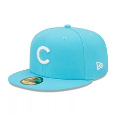 Мужская кепка New Era Blue Chicago Cubs Vice Highlighter Logo 59FIFTY