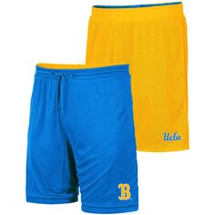 Мужские двусторонние шорты Colosseum золотого/голубого цвета UCLA Bruins Wiggum