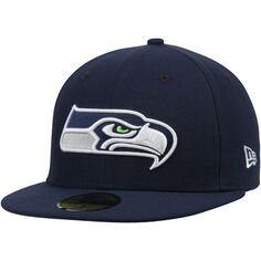 Мужская бейсболка New Era College Navy Seattle Seahawks Omaha 59FIFTY