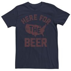 Мужская футболка с надписью For The Beer Alcohol Licensed Character