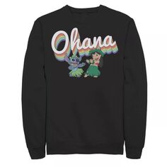 Мужской свитшот Disney Lilo &amp; Stitch Pride Ohana Rainbow