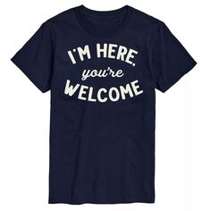 Мужская футболка «Я здесь, добро пожаловать» Licensed Character