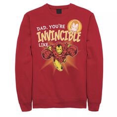 Мужской свитшот на День отца Marvel Iron Man Invincible Dad