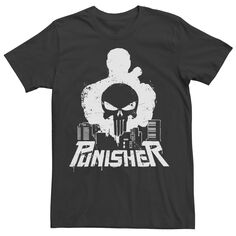 Мужская футболка с рисунком городского пейзажа Marvel The Punisher