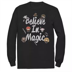 Мужская футболка с милой надписью «Гарри Поттер верит в волшебство» Harry Potter