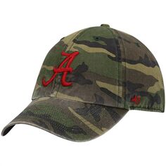 Мужская регулируемая шляпа с камуфляжным принтом &apos;47 Alabama Crimson Tide Clean Up Core