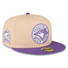 Мужская шляпа New Era персиково-фиолетового цвета Toronto Blue Jays 40th Season 59FIFTY с боковой нашивкой 59FIFTY