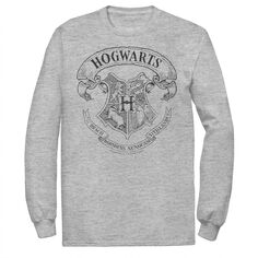 Мужская простая футболка с гербом Хогвартса в стиле Гарри Поттера Harry Potter