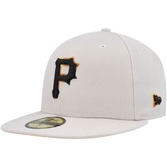 Мужская облегающая шляпа New Era хаки Pittsburgh Pirates Stone Dim 59FIFTY
