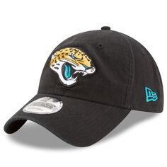 Мужская регулируемая шляпа New Era Black Jacksonville Jaguars Core Classic 9TWENTY