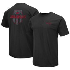 Мужская черная футболка Colosseum Arkansas Razorbacks OHT Military Appreciation