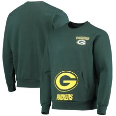 Мужской пуловер с карманами FOCO Green Green Bay Packers