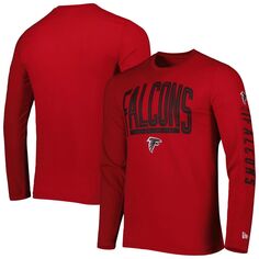 Мужская красная футболка New Era Atlanta Falcons с длинным рукавом для домашнего стадиона