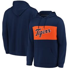 Мужской пуловер с капюшоном из искусственного кашемира с фирменным логотипом Fanatics темно-оранжевого цвета Detroit Tigers True Classics Team