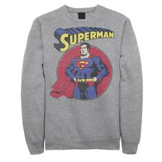 Мужской винтажный свитшот с логотипом DC Comics Superman и круглым портретом Licensed Character