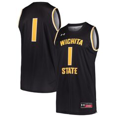 Мужская баскетбольная майка Under Armour Black # 1 Wichita State Shockers