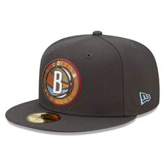 Мужская темно-серая мужская бейсболка New Era Brooklyn Nets Multi-Color Pack 59FIFTY Облегающая шляпа