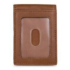 Мужской кожаный кошелек Eddie Bauer с тиснением логотипа и передним карманом