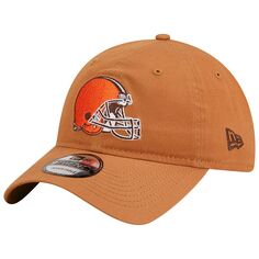 Мужская регулируемая шапка New Era Brown Cleveland Browns Core Classic 2.0 9TWENTY