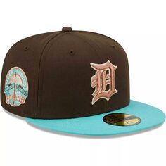 Мужская облегающая шляпа New Era коричнево-мятная Detroit Tigers Walnut Mint 59FIFTY