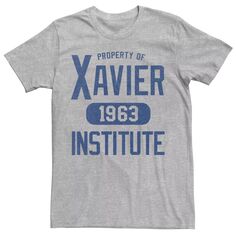 Мужская университетская футболка с рисунком Marvel X-Men Xavier Institute Licensed Character