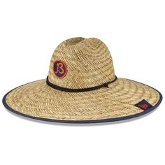 Мужская официальная соломенная шляпа New Era Natural Chicago Bears 2020, летняя боковая линия НФЛ
