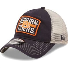Мужская регулируемая шляпа New Era Navy/Natural Auburn Tigers Devoted 9TWENTY