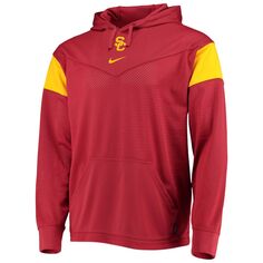 Мужской пуловер с капюшоном из джерси Nike Cardinal USC Trojans Sideline