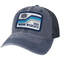 Мужская темно-синяя кепка Villanova Wildcats Sun &amp; Bars Dashboard Trucker Snapback