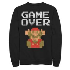 Мужской осенний свитшот Nintendo Super Mario Classic Game Over Mario Licensed Character