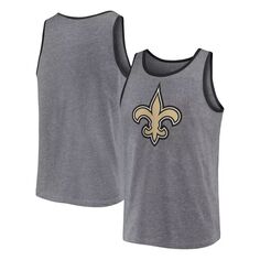 Мужская майка Fanatics Heather Grey New Orleans Saints Primary