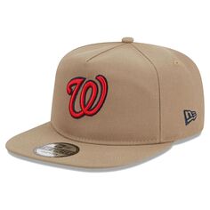 Мужская регулируемая кепка для гольфиста New Era цвета хаки Washington Nationals