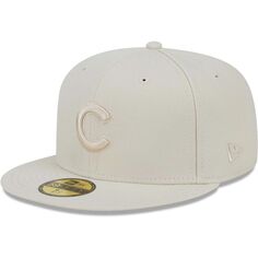 Мужская приталенная шляпа New Era хаки Chicago Cubs в тон 59FIFTY