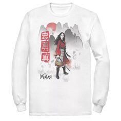 Мужская футболка Disney Mulan Live Action с акварельным горным портретом