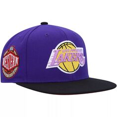 Мужская фиолетовая мужская шляпа Mitchell &amp; Ness Los Angeles Lakers из твердой древесины, классическая шляпа Coast to Coast